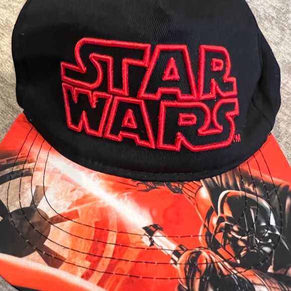 NWOT Star Wars Classic Embroidered Logo Flatbrim Baseball Cap Hat, Boys Youth - Picture 8 of 11